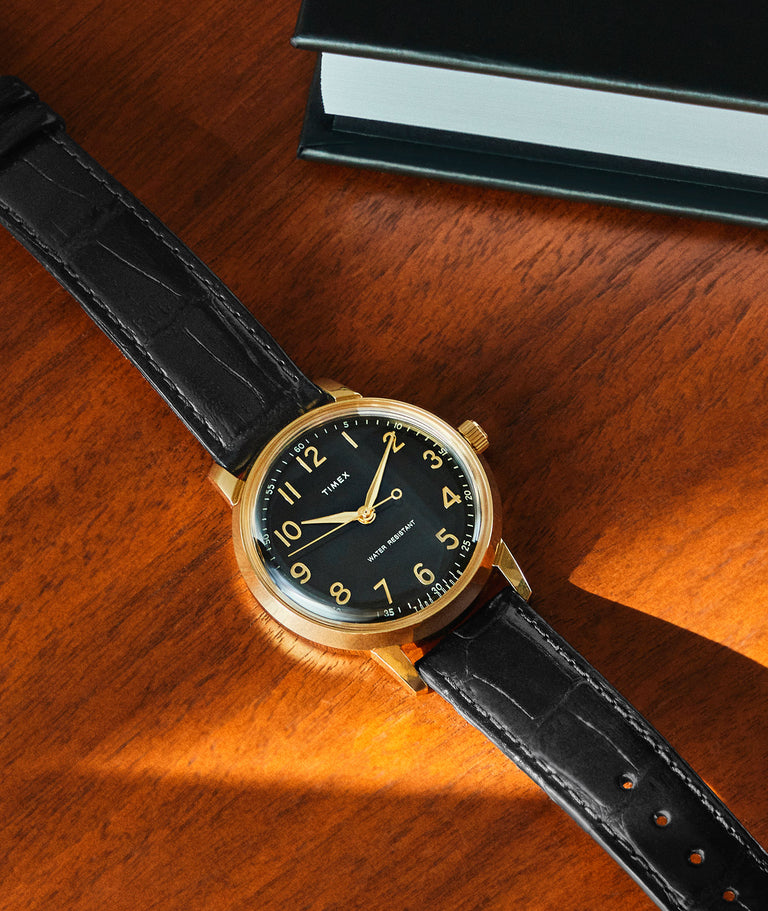 Timex x Todd Snyder Marlin® Automatic 38mm Leather Strap Watch