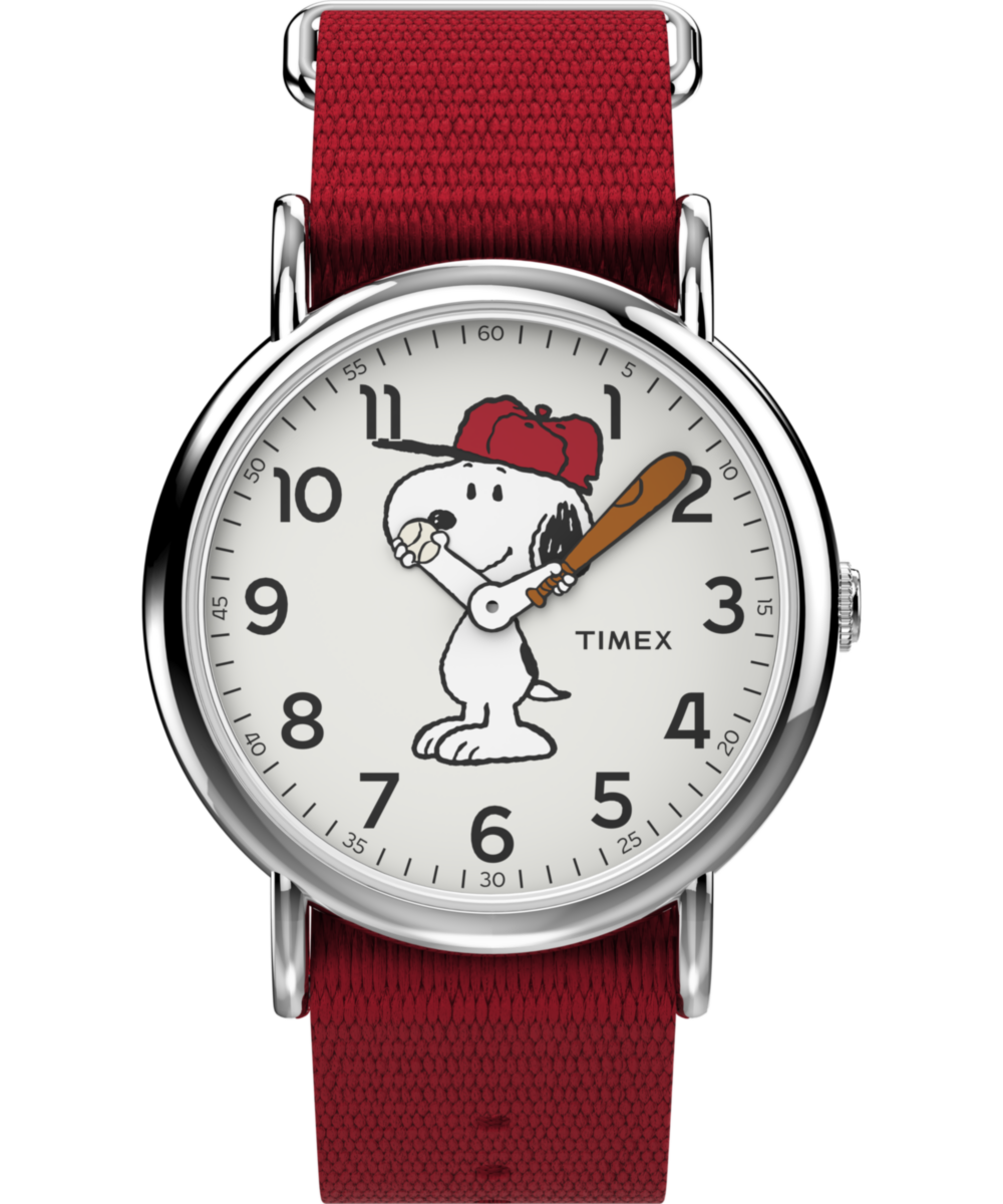 Peanuts® x Timex Snoopy 38mm Fabric Strap Watch - TW2R41400 | Timex UK