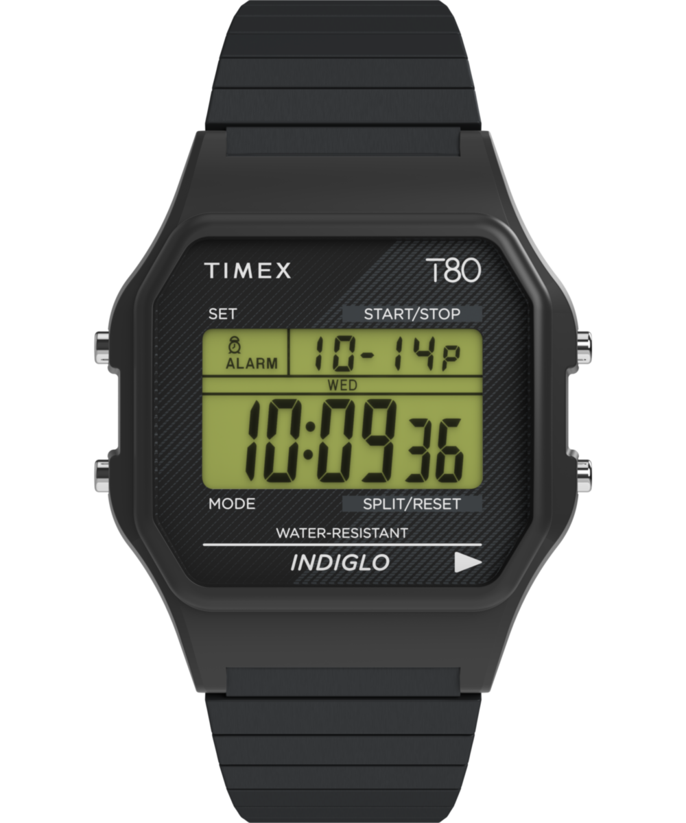 Timex T80 34mm Stainless Steel Expansion Band Watch - TW2R67000