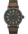 Timex Standard 40mm Fabric and Leather Strap Watch