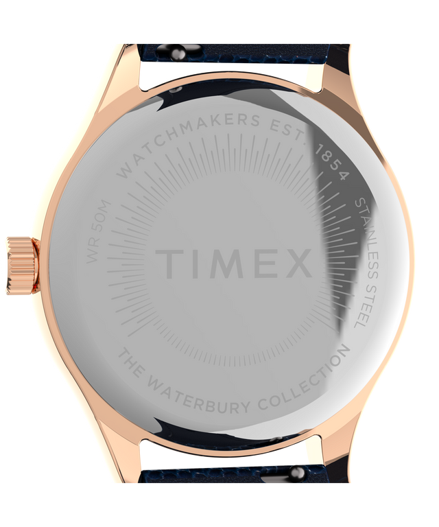Waterbury Traditional 34mm Leather Strap Watch