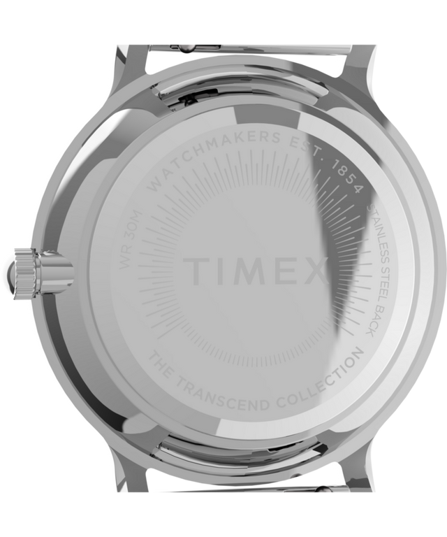 TW2U98200 Transcend™ Floral 34mm Stainless Steel Mesh Band Watch Caseback Image