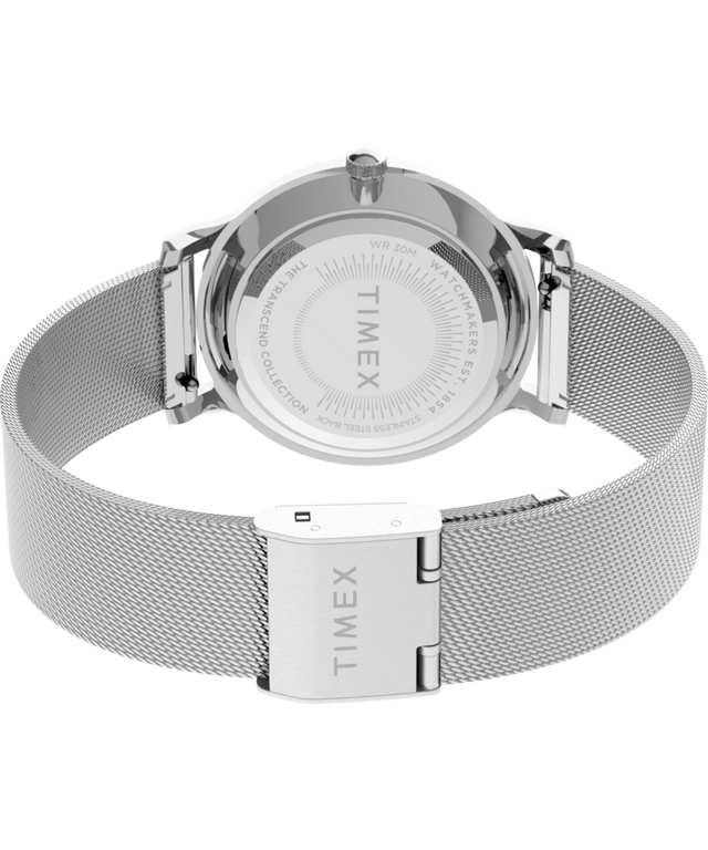 TW2U98200 Transcend™ Floral 34mm Stainless Steel Mesh Band Watch Caseback with Attachment Image