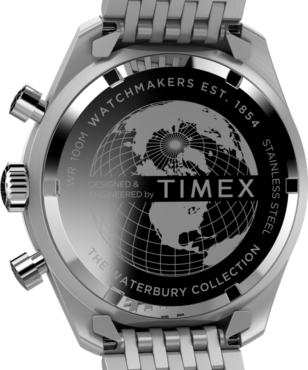 TW2V42400 Waterbury Chronograph 41mm Stainless Steel Bracelet Watch Caseback Image