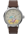 TW2V61200 Timex Standard x Peanuts Featuring Snoopy at the Beach 40mm Leather Strap Watch Primary Image