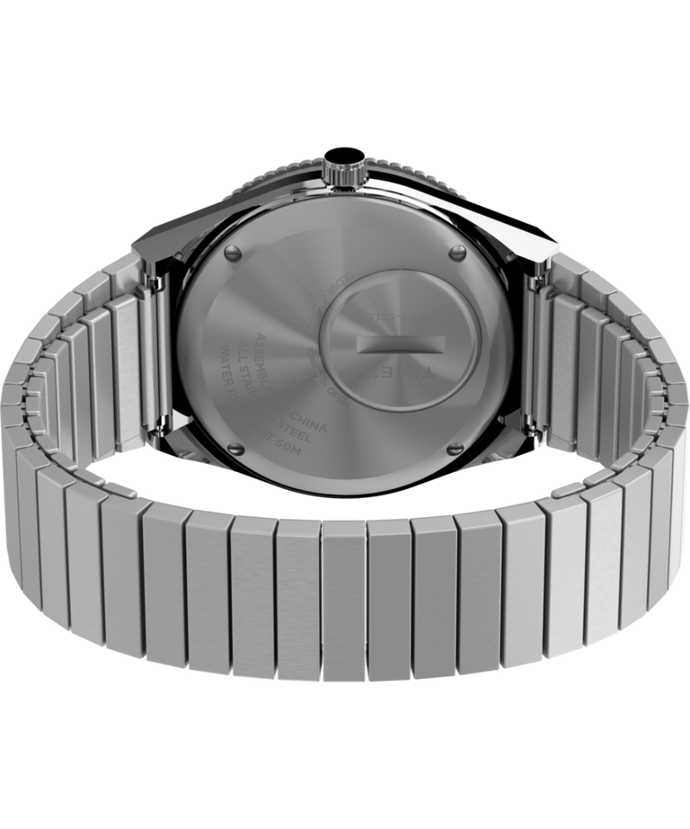 TW2V66000 Q Timex Rainbow 36mm Stainless Steel Expansion Band Watch Caseback with Attachment Image