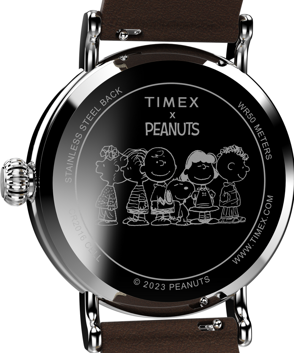 Timex Standard x Peanuts Gang's All Here 40mm Leather Strap Watch