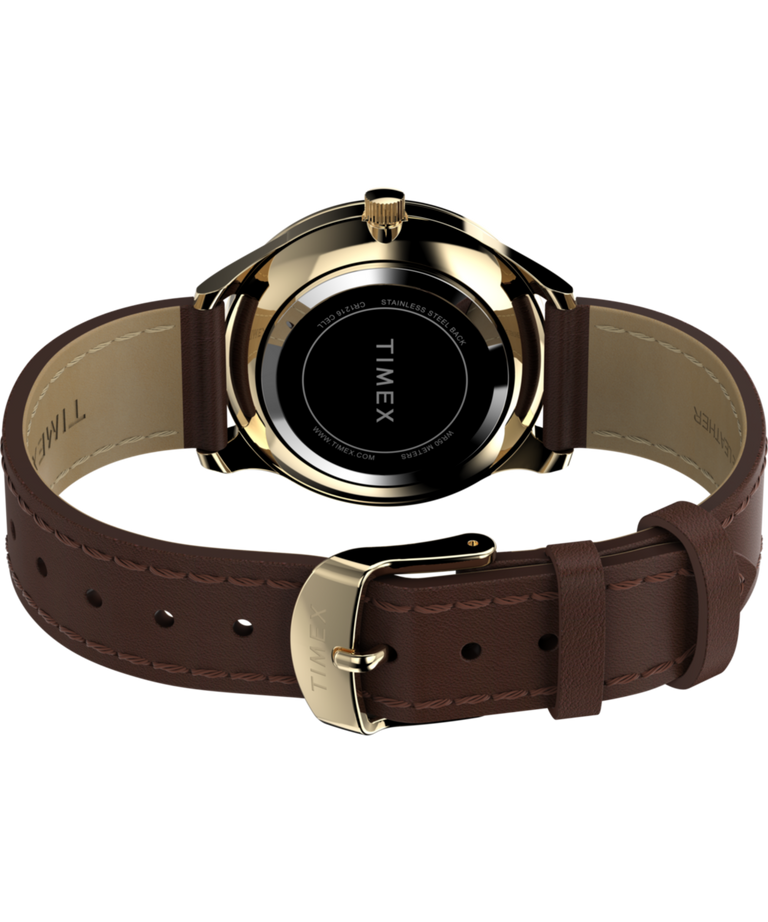 TW2W15700 Modern Easy Reader 32mm Leather Strap Watch Caseback with Attachment Image