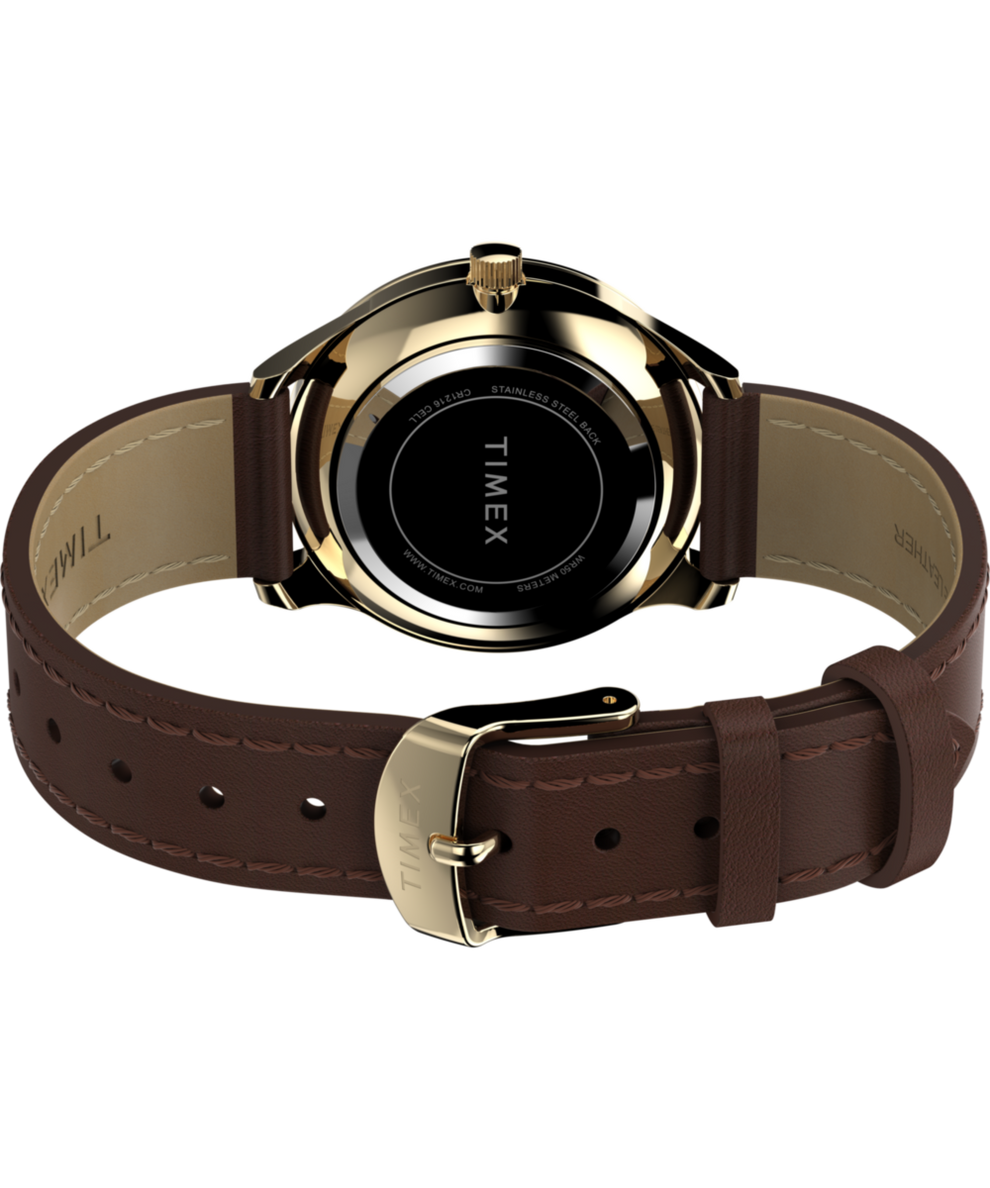 TW2W15700 Modern Easy Reader 32mm Leather Strap Watch Caseback with Attachment Image