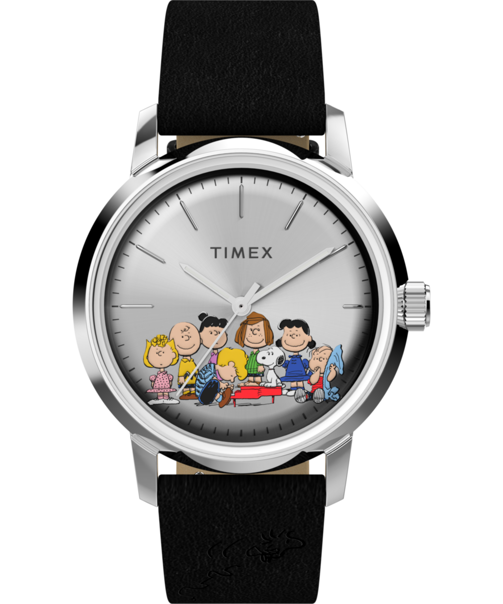 Timex Marlin Automatic x Peanuts Gang s All Here 40mm Leather Strap W TW2W19000 Timex UK
