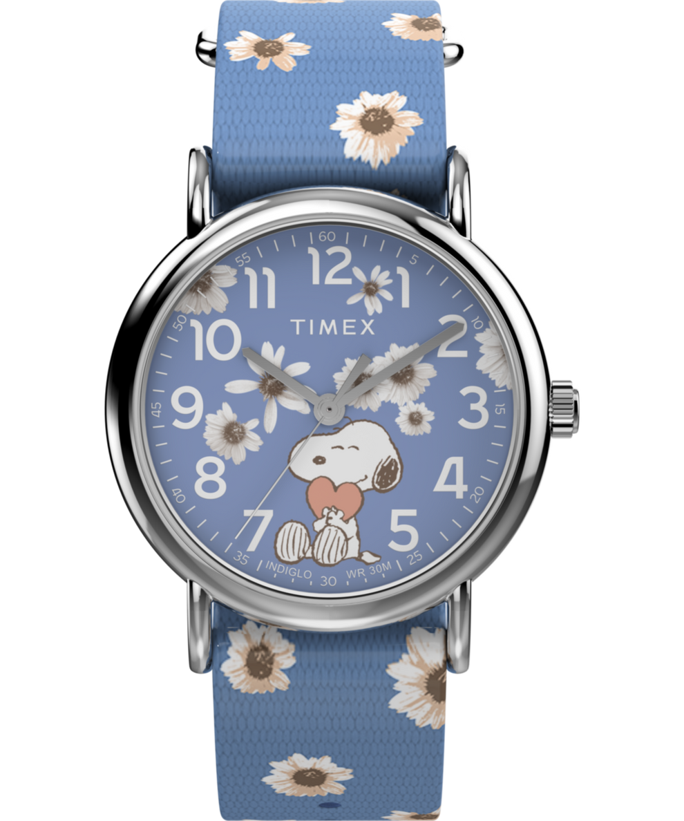 Timex x Peanuts Floral 38mm Fabric Strap Watch