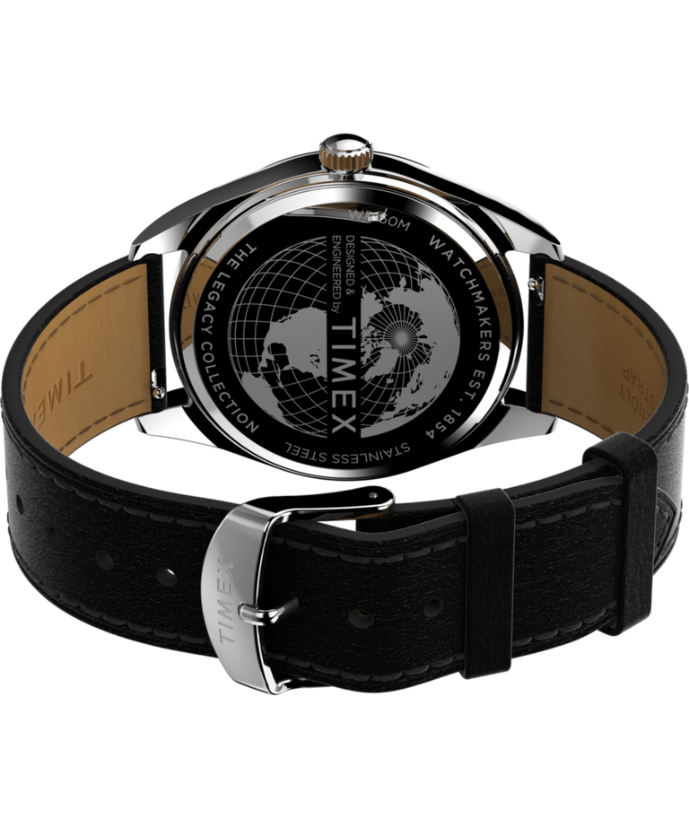 TW2W57300 Timex Legacy 41mm Leather Strap Watch  Caseback with Attachment Image