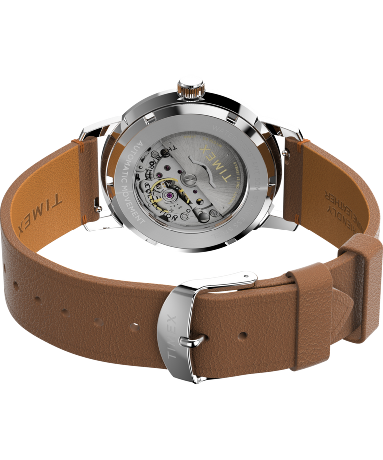 TW2W59300 Marlin® Automatic 40mm Leather Strap Watch Caseback with Attachment Image