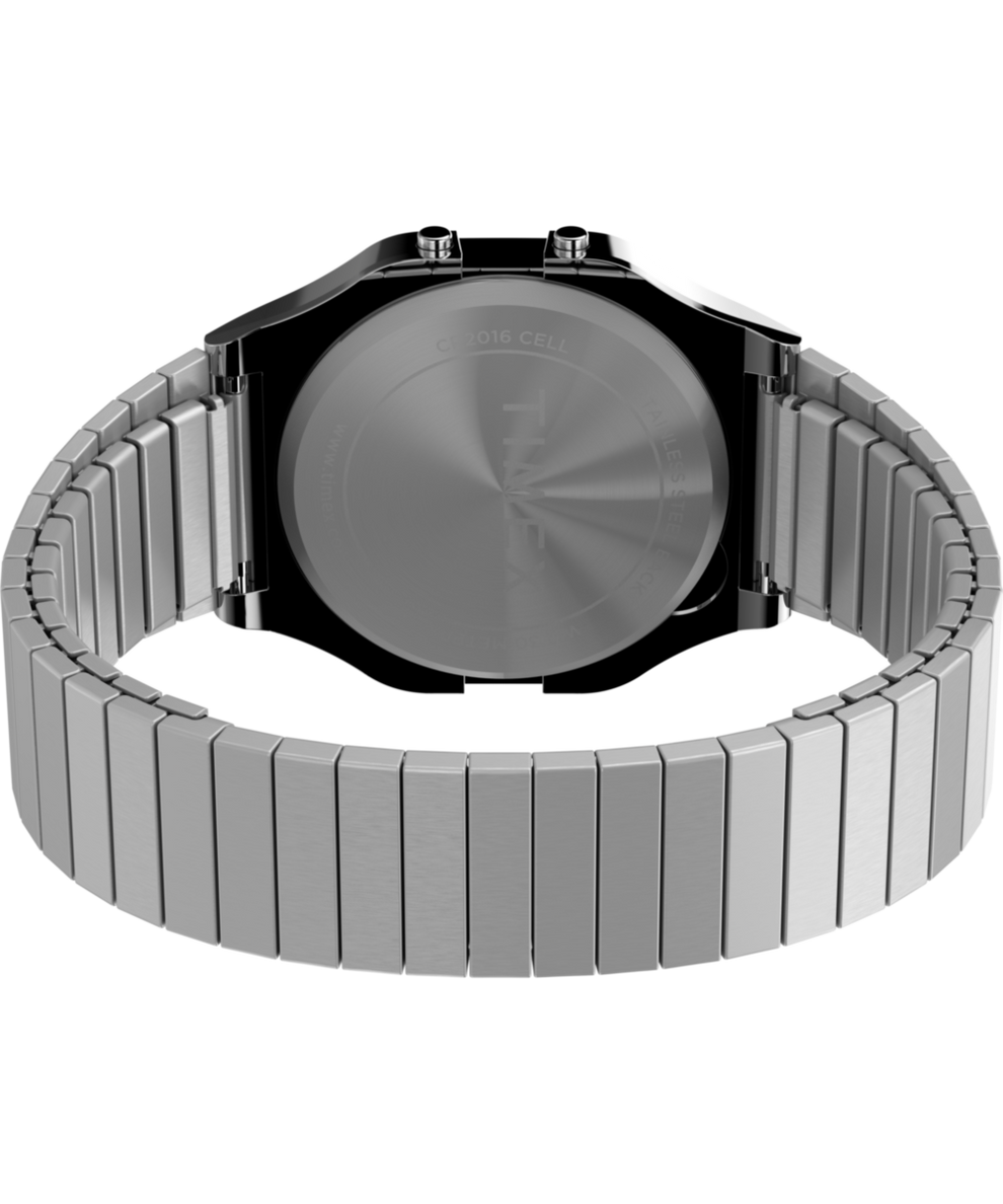 TW2W68200 Timex 80 34mm Stainless Steel Expansion Band Watch Caseback with Attachment Image