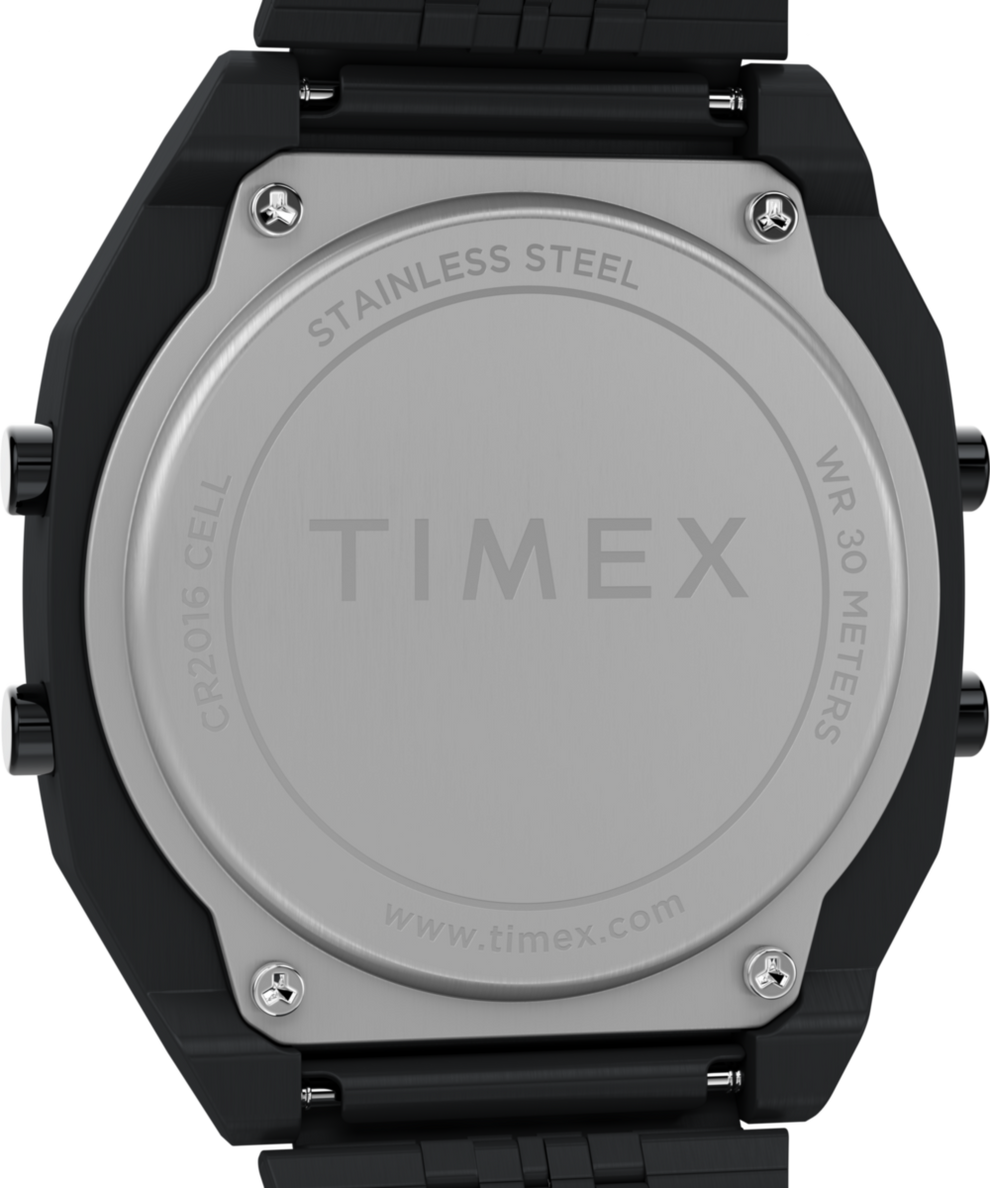 TW2W91600 Timex T80 Steel 36mm Stainless Steel Bracelet Watch Caseback Image