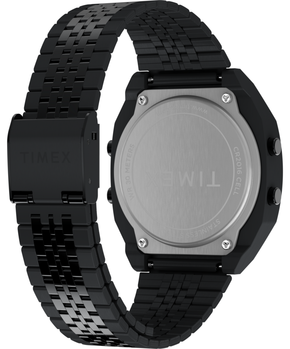 TW2W91600 Timex T80 Steel 36mm Stainless Steel Bracelet Watch Caseback with Attachment Image