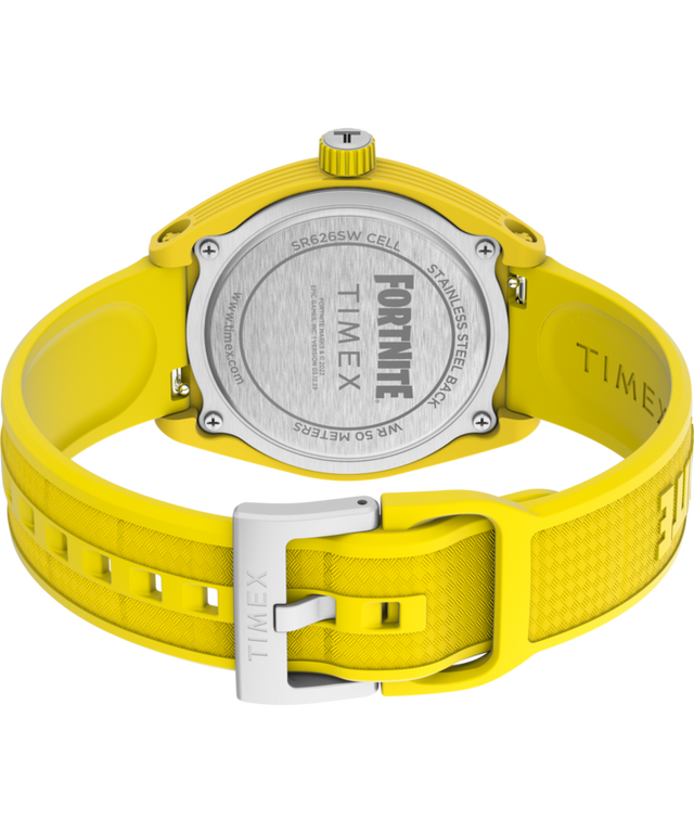 TW2W96700 Timex Urban Pop x Fortnite® 40mm Bio-TPU Strap Watch Caseback with Attachment Image