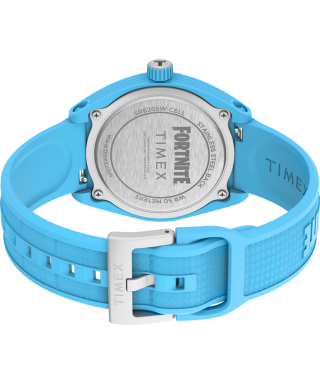 TW2W96900 Timex Urban Pop x Fortnite® 40mm Bio-TPU Strap Watch Caseback with Attachment Image