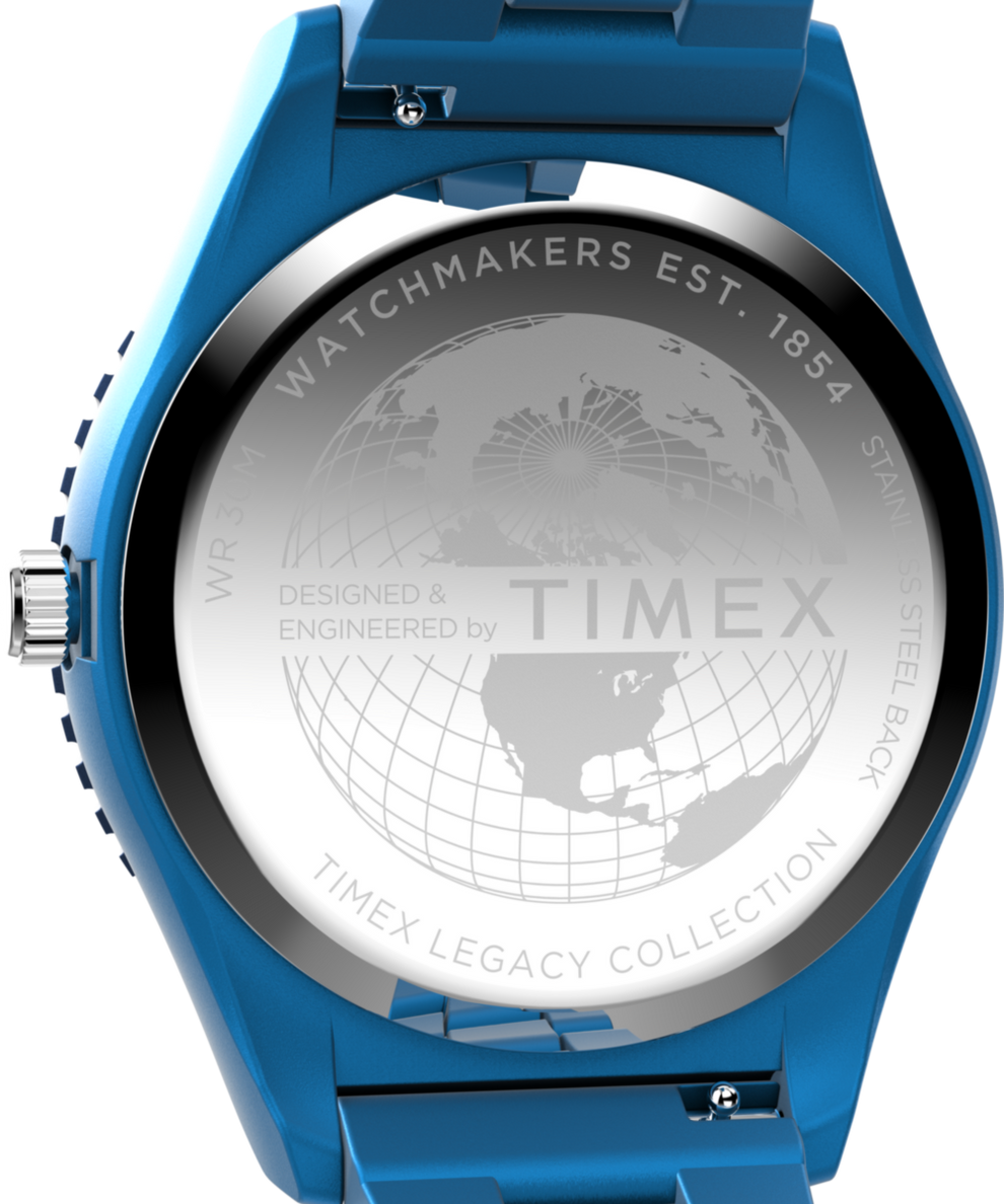TW2Y04300 Timex Legacy #tide 42mm Recycled Plastic Bracelet Watch Caseback Image