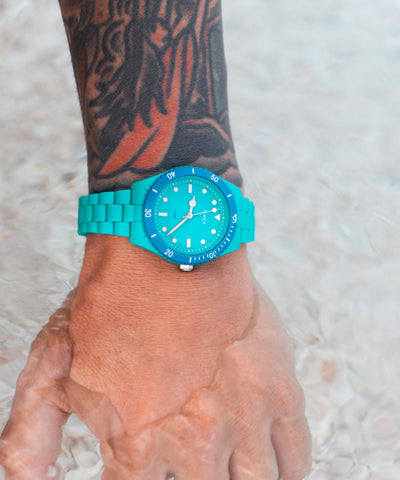 TW2Y04700 Timex Legacy #tide™ 37mm Recycled Plastic Bracelet Watch Primary Wrist Image