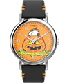 TW2Y12300 Timex x Peanuts® Weekender Pumpkin Dial 40mm Leather Strap Watch Primary Image