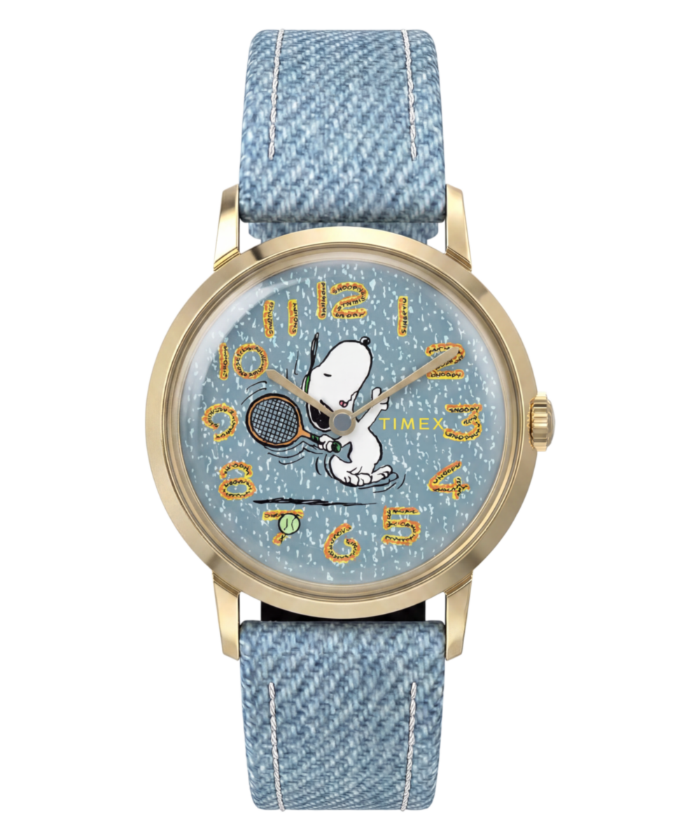 TIMEX × PEANUTS SNOOPY WATCH Peanuts® x Timex Marlin® 1965 Reissue Inspired Snoopy Tennis 34mm