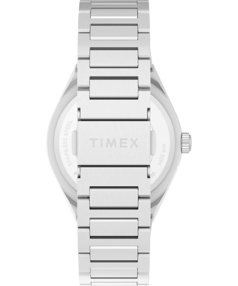 TW2Y35200 Q Timex® Continental Day and Date 39mm Stainless Steel Bracelet Watch Strap Image