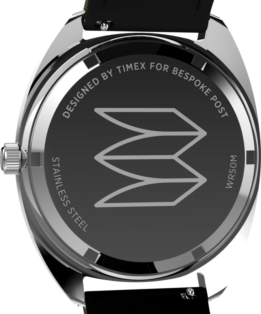 TW2Y36000 Timex x Bespoke Post 36mm Fabric Strap Watch Caseback Image