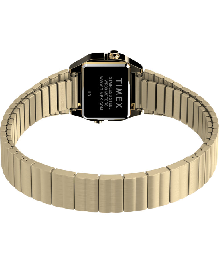 TW2Y46600 Teeny Tiny Timex Endorsed by Dimepiece 20mm Stainless Steel Expansion Band Watch with Perfect Fit Caseback with Attachment Image