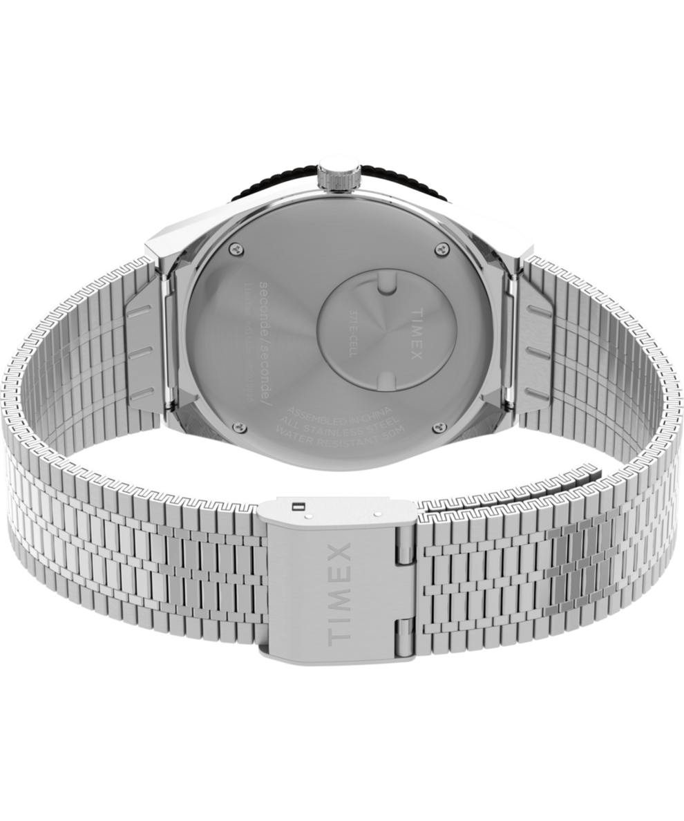 TW2Y48100 Timex x seconde/seconde/ 38mm Stainless Steel Bracelet Watch Caseback with Attachment Image