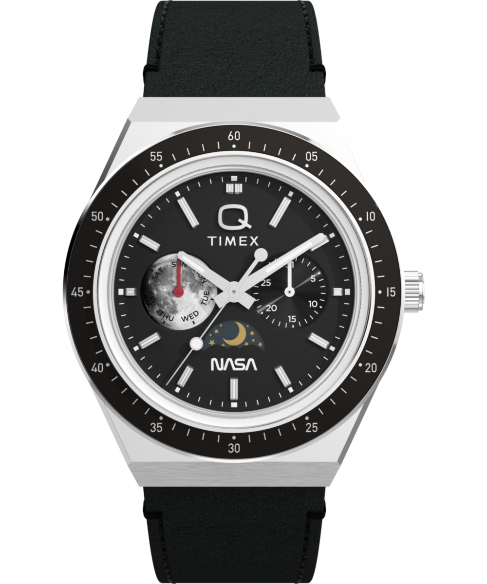 Q Timex NASA 40mm Leather Strap Watch - TW2Y56800 | Timex UK