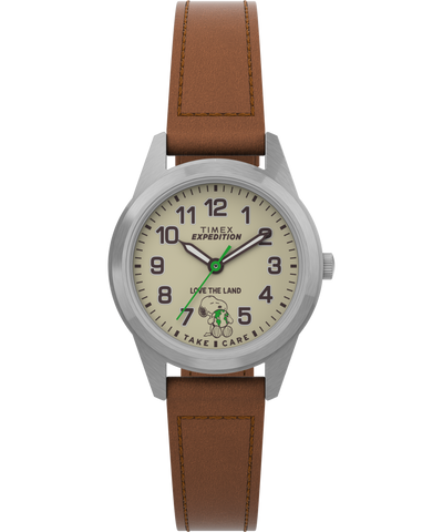Timex Expedition® Field Mini x Peanuts Take Care 26mm Leather Strap Watch