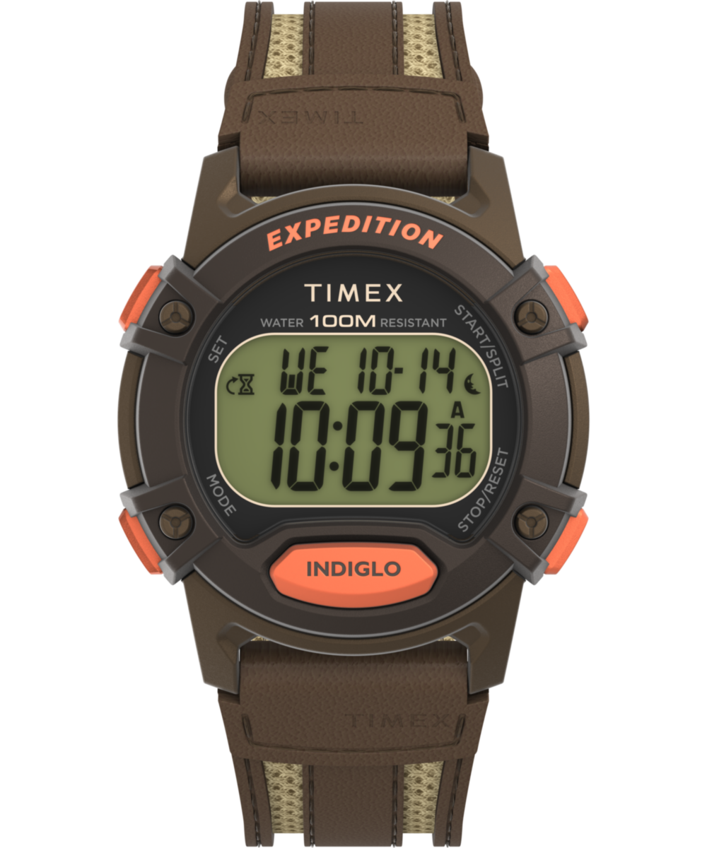 Expedition CAT5 40mm Leather and Fabric Strap Watch TW4B30400