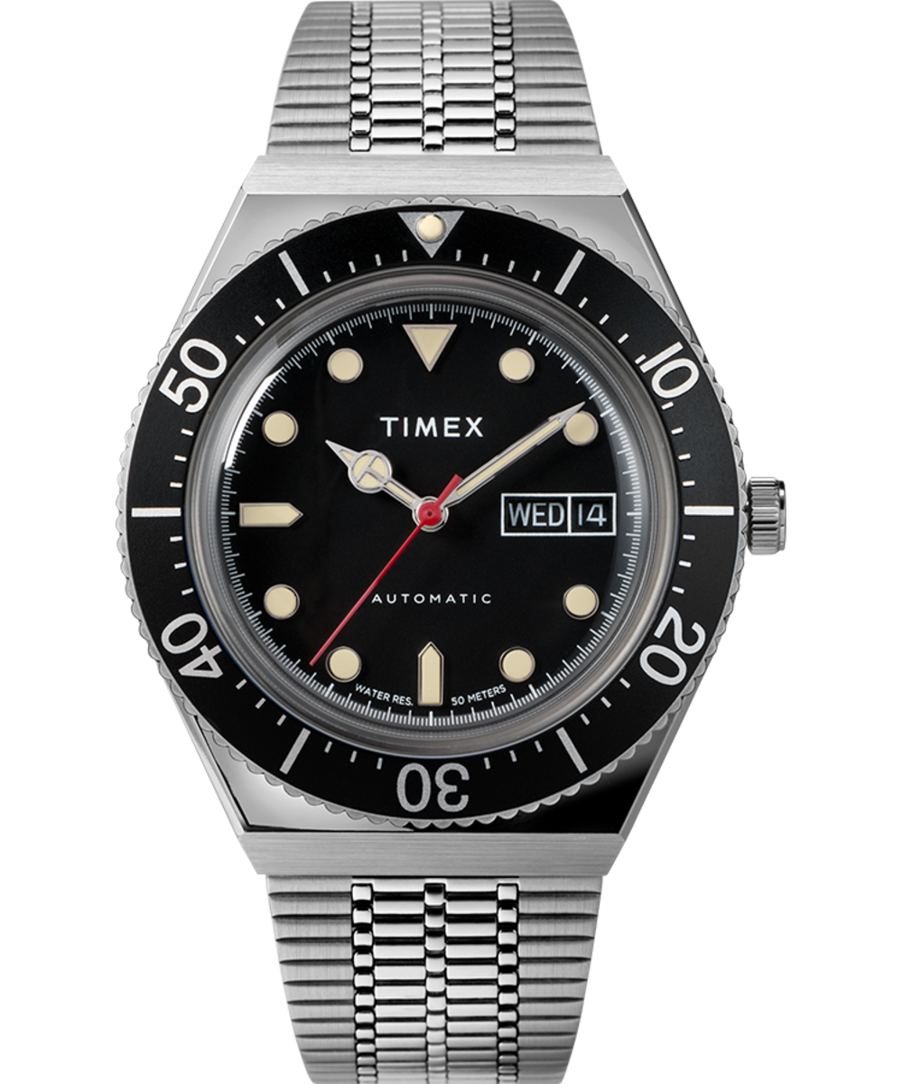 M79 Automatic 40mm Stainless Steel Bracelet Watch Timex UK