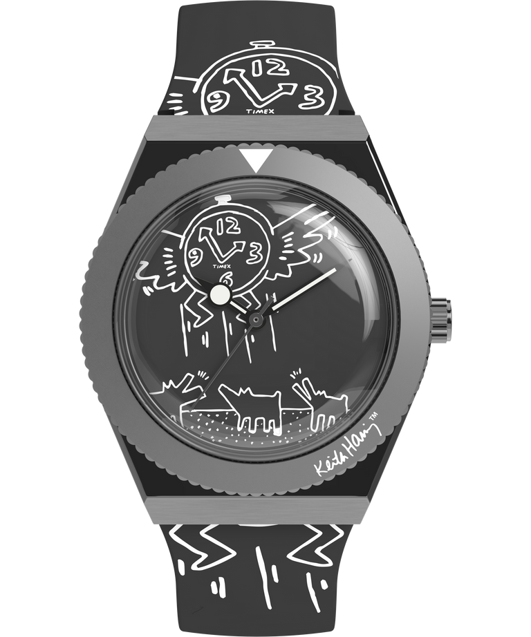 TW2W25600 Q Timex x Keith Haring 38mm Synthetic Rubber Strap Watch Primary Image