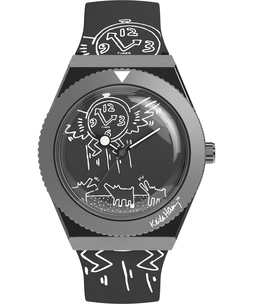 TW2W25600 Q Timex x Keith Haring 38mm Synthetic Rubber Strap Watch Primary Image