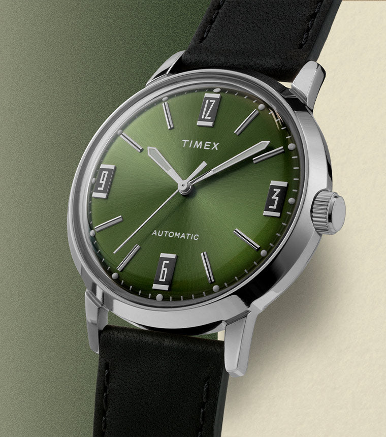Marlin Automatic 40mm Leather Strap Watch TW2V44600 Timex UK marlin-automatic-40mm-leather-strap-watch-tw2v44600-timex-uk