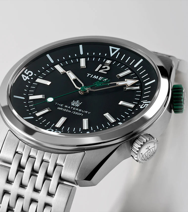 Timex waterbury 2025 stainless steel