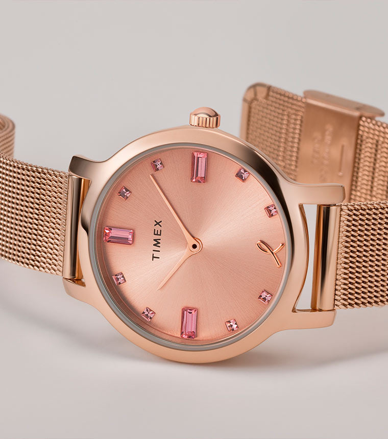 Timex ladies watches sales rose gold