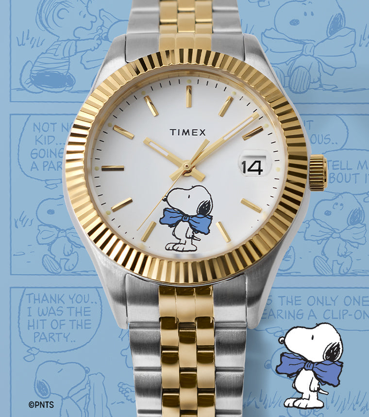 TIMEX x PEANUTS スヌーピー 腕時計　 お値下げしました！ Peanuts® x Timex Timex Legacy Bowtie 34mm Stainless Steel Bracelet