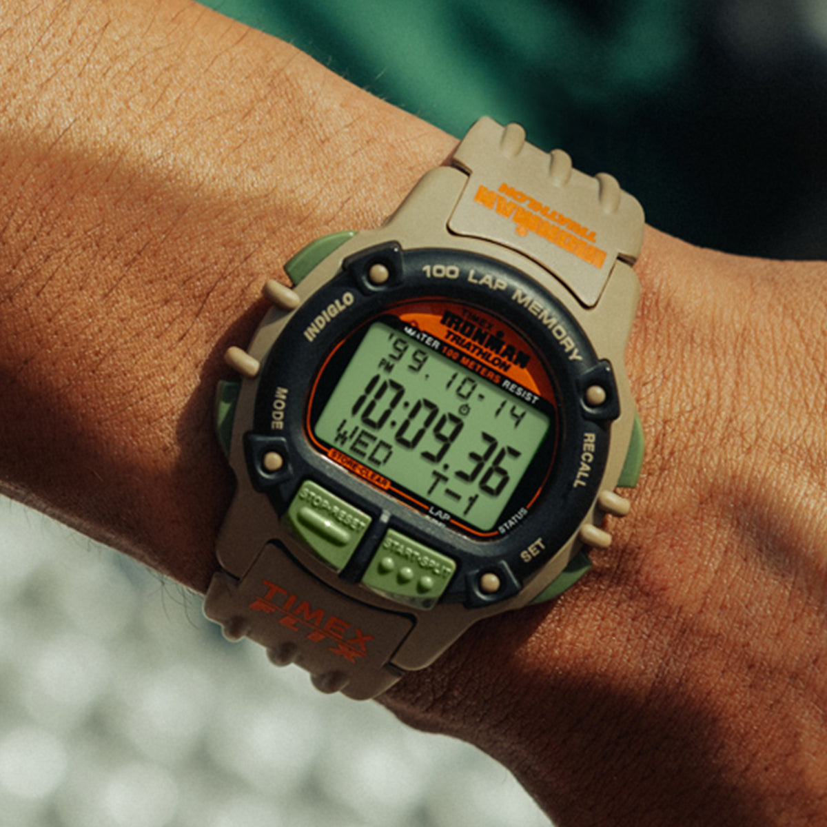 Huckberry x TIMEX® IRONMAN® Flix 100 Lap 42mm Resin Strap Watch