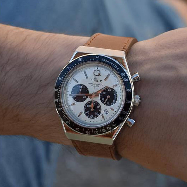 Timex Quadrante Crema Standard Da Uomo (40 Mm) / Cinturino In Pelle Tessuto TW2V44100 - First Class Watches™ A Timex Quadrante Crema Standard Da Uomo (40 Mm) / Cinturino In Pelle Tessuto TW2V44100 - First Class Watches™ A