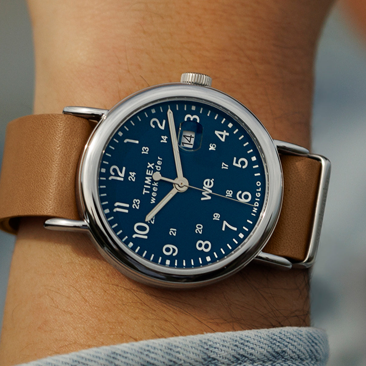Timex Relógio Weekender cronógrafo de 40 mm, Bronzeado/Verde Escuro Timex Relógio Weekender cronógrafo de 40 mm, Bronzeado/Verde Escuro