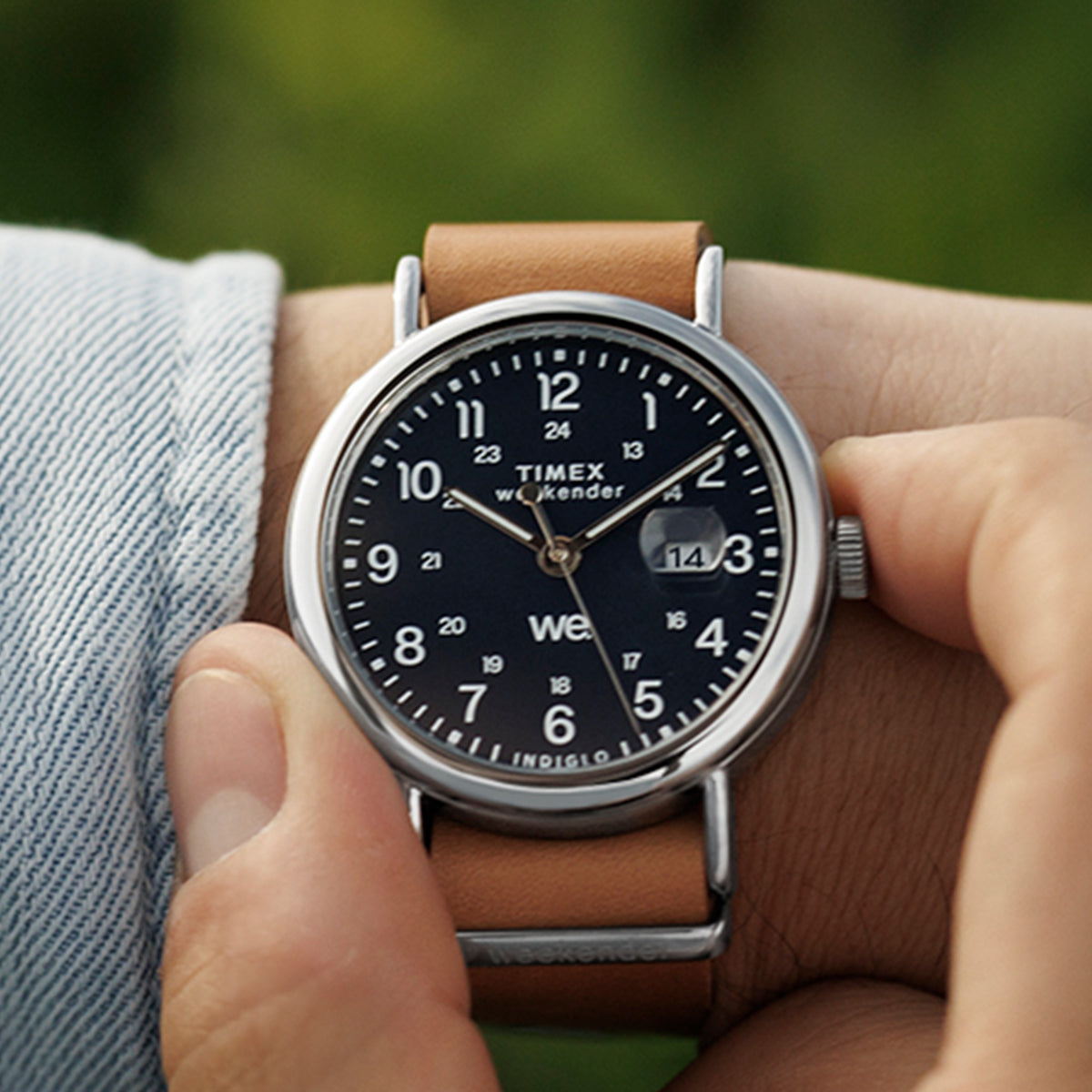 Weekender 40mm Leather Strap Watch - TW2W86800 | Timex UK