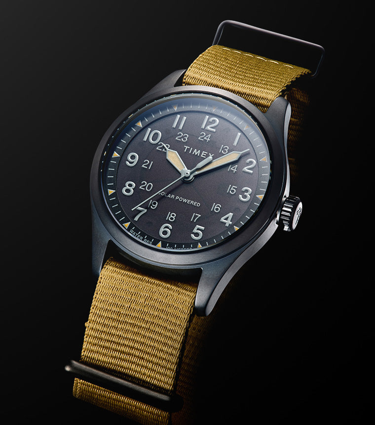 Expedition® Field Post Solar 36mm Recycled Fabric Strap Watch