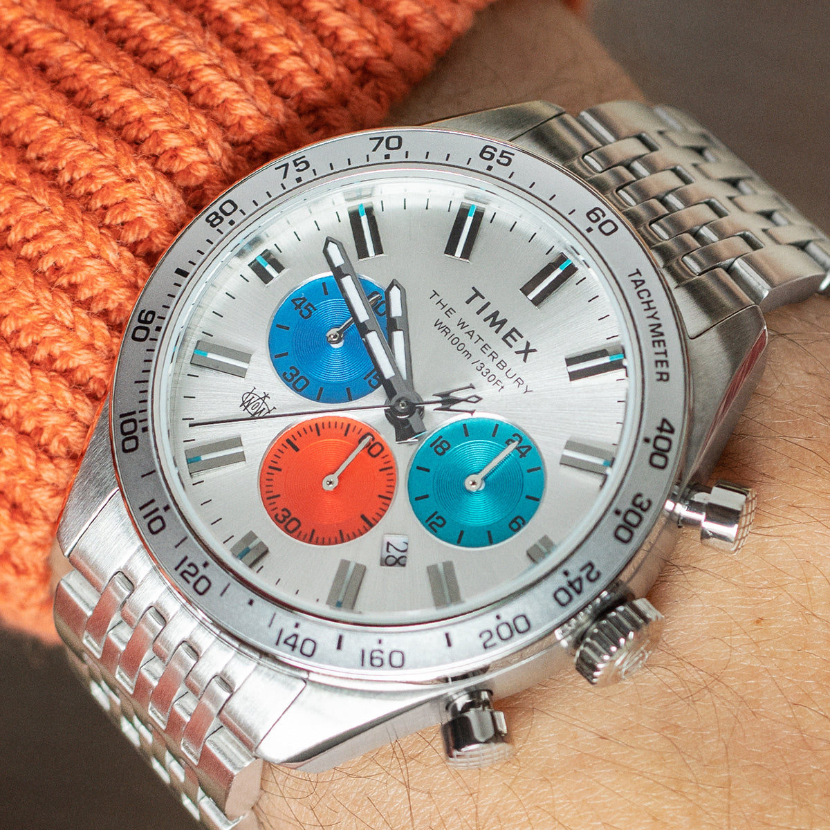 Waterbury Chronograph 41mm Stainless Steel Bracelet Watch