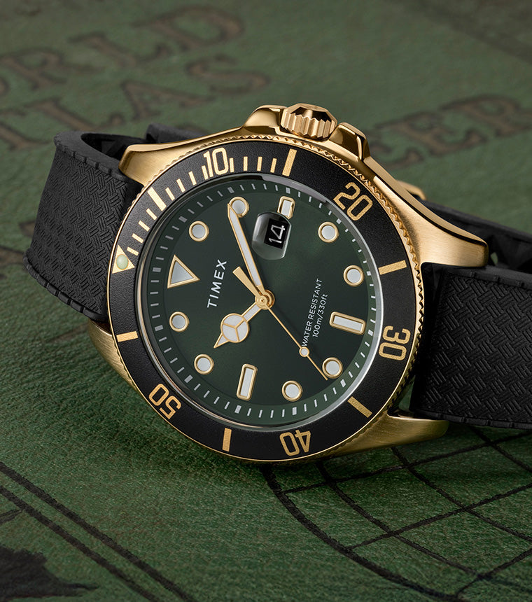 Harborside Coast 44mm Synthetic Rubber Strap Watch - TW2Y05300