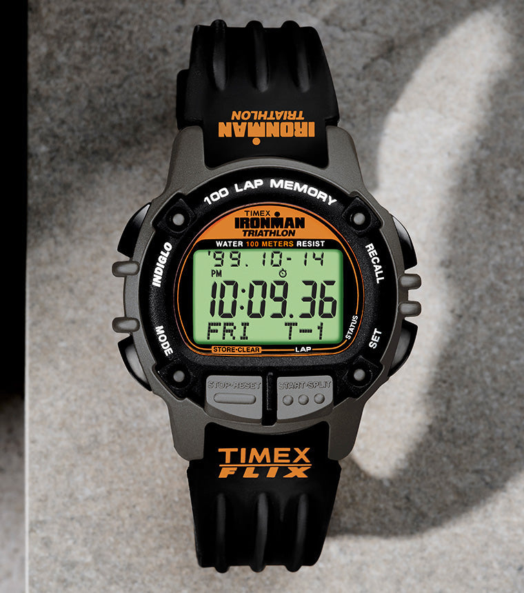 TIMEX® IRONMAN® Flix 100 Lap 42mm PU Strap Watch - TW5M63200