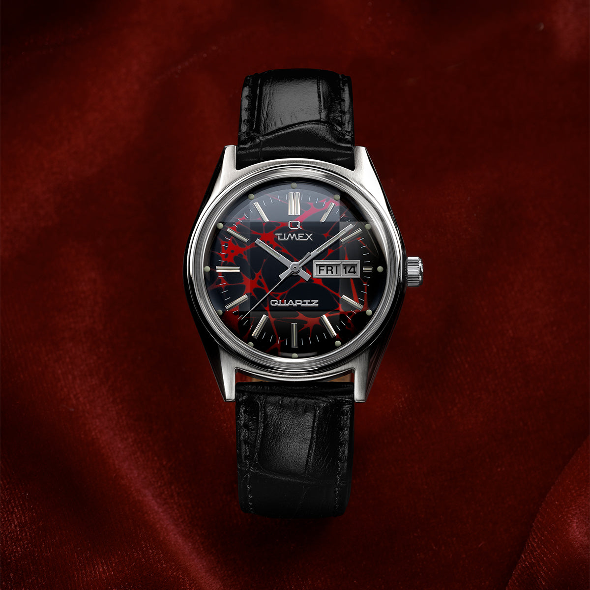 Q Timex Red Vega 1978 Reissue 38mm Leather Strap Watch - TW2Y55700