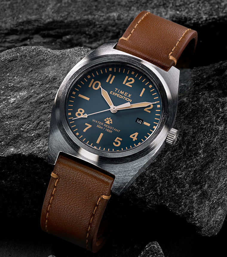 TAEKWO Expedition® Capstone 39mm Eco-Friendly Leather Strap Watch